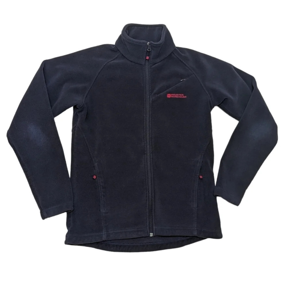 Mountain Warehouse Navy Fleece Full Zip Up Collar Sweater Womans 10